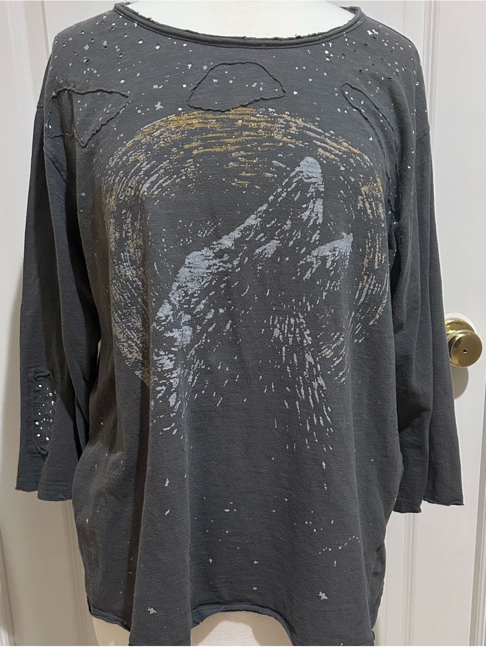Ladies Graphic Shirt with 3/4 Length Sleeves